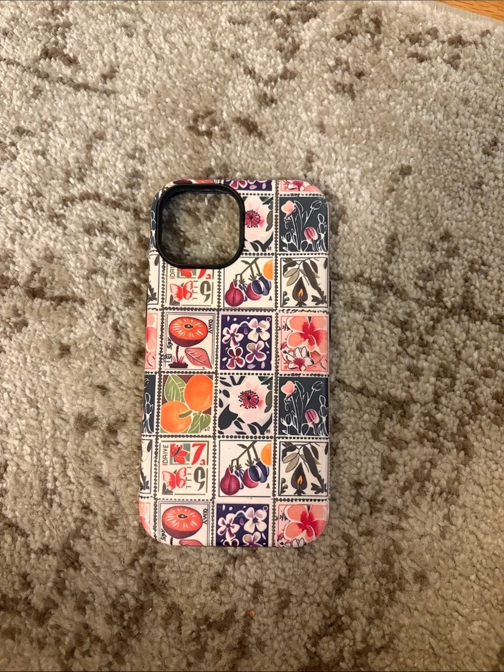 Colorful stamp design iPhone 14 case